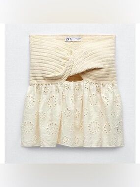 Zara Cream Bandeau Top